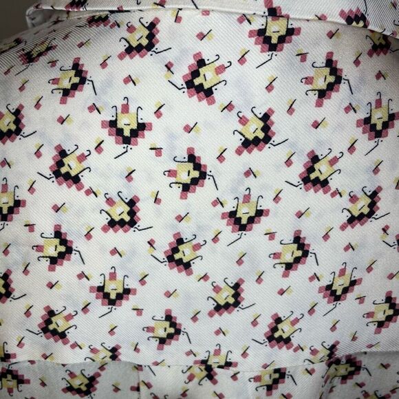 Reiss Pia Tetris Print Top Cream size 6 - Picture 8 of 16